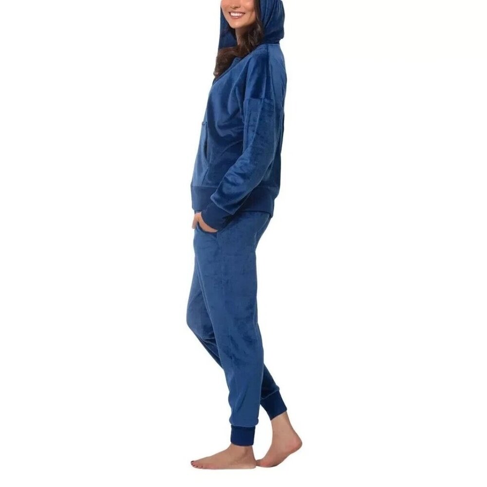 Felina Xs 2 Piece Matching Velour Zip Hoodie Jacket Jogger Pants Set Tracksuit